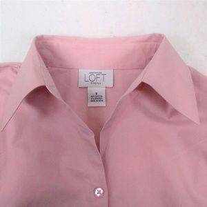 ANN TAYLOR LOFT pink stretch blouose size #8